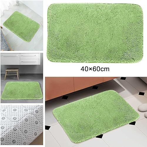 Miniatura 3 de Tapete de baño lavable de 24 x 16 pulgadas, color verde menta, tapete de baño, decoración de bienvenida, sala de estar, alfombra para el hogar,