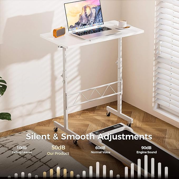 Escritorio Ajustable Standing Desk 80x40 cm Blanco miniatura 9