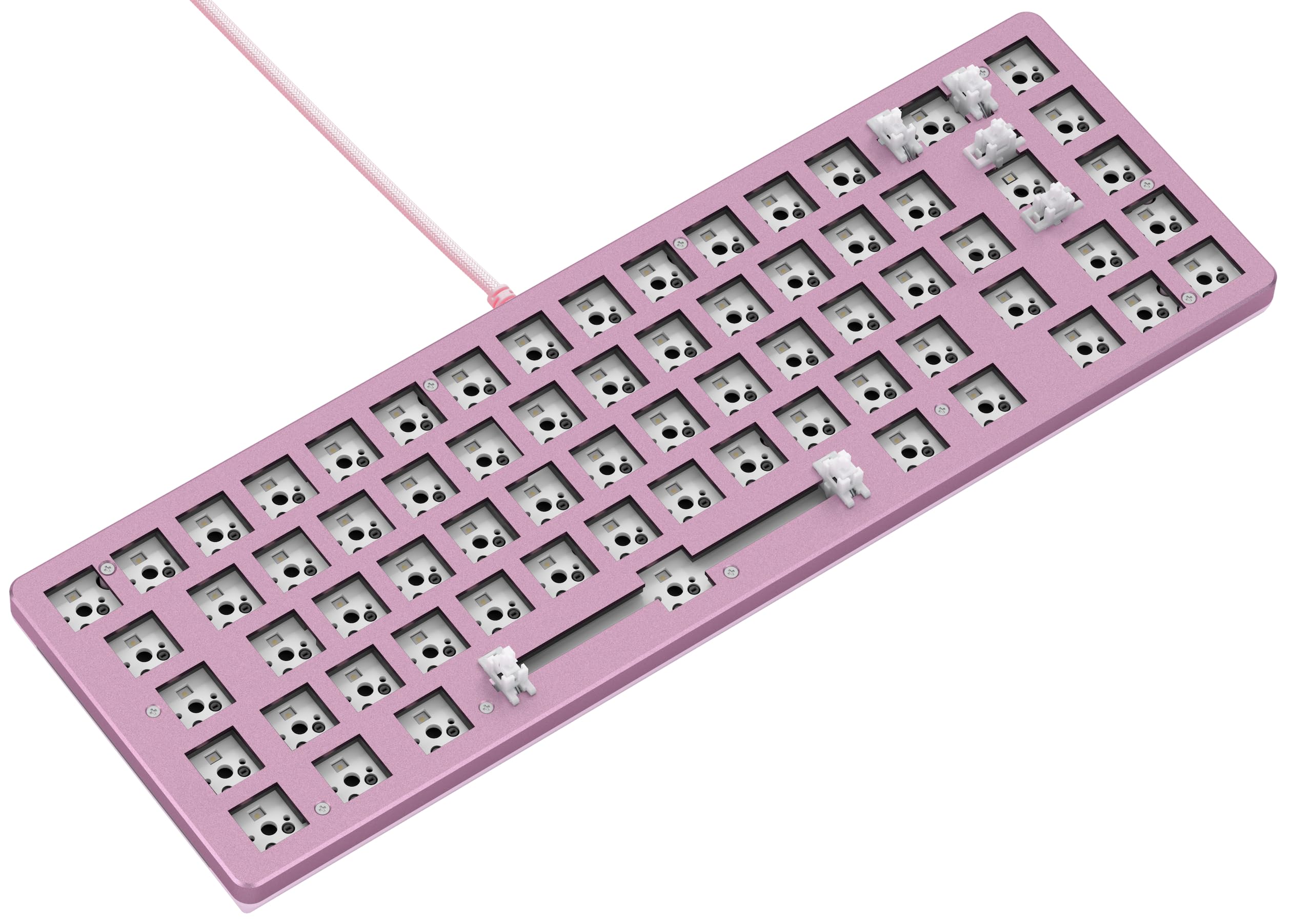 GLORIOUS Gaming GMMK 2 Compact 65% Barebones (solo struttura) - Struttura per tastiera da gaming meccanica, TKL compatta (65%), alluminio, personalizzabile - Layout europeo/internazionale ISO - Rosa