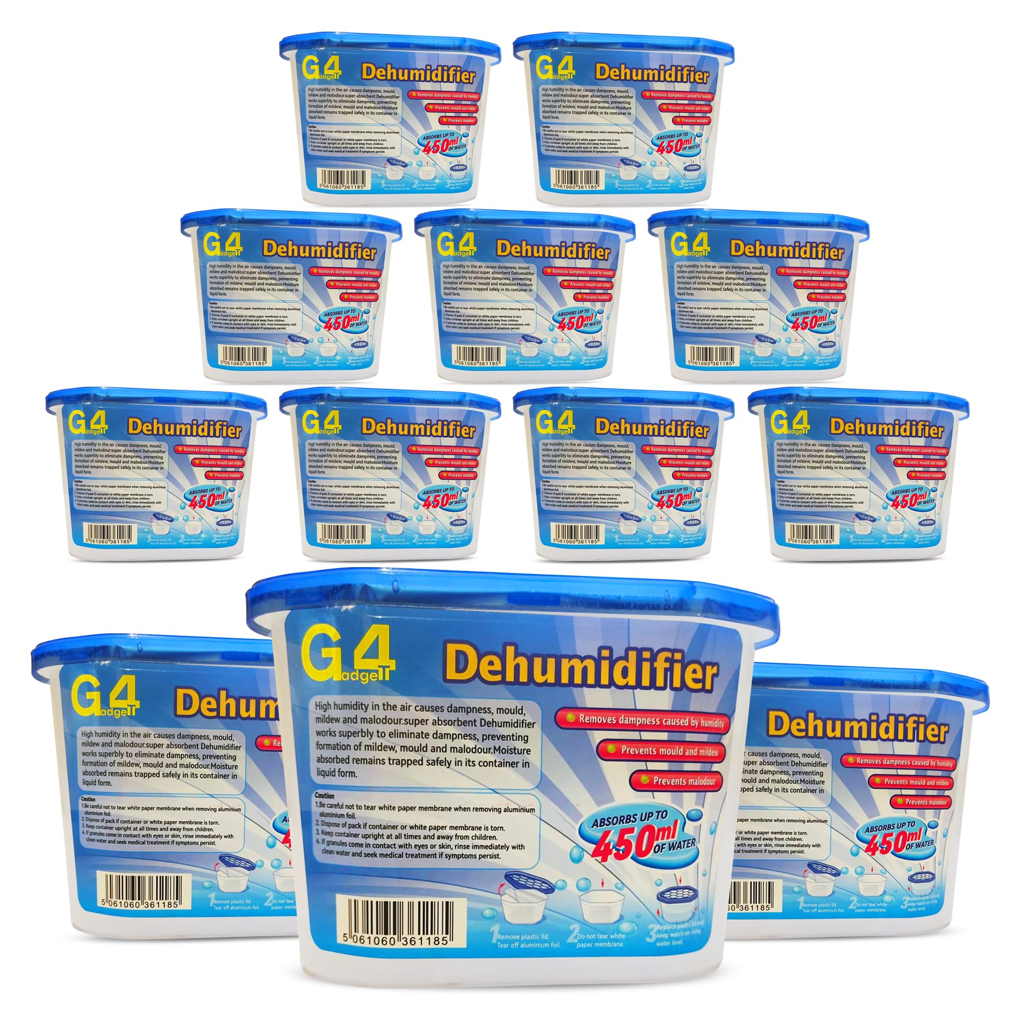 G4GADGET Deumidificatore da 450 ml, confezione da 8, usa e getta