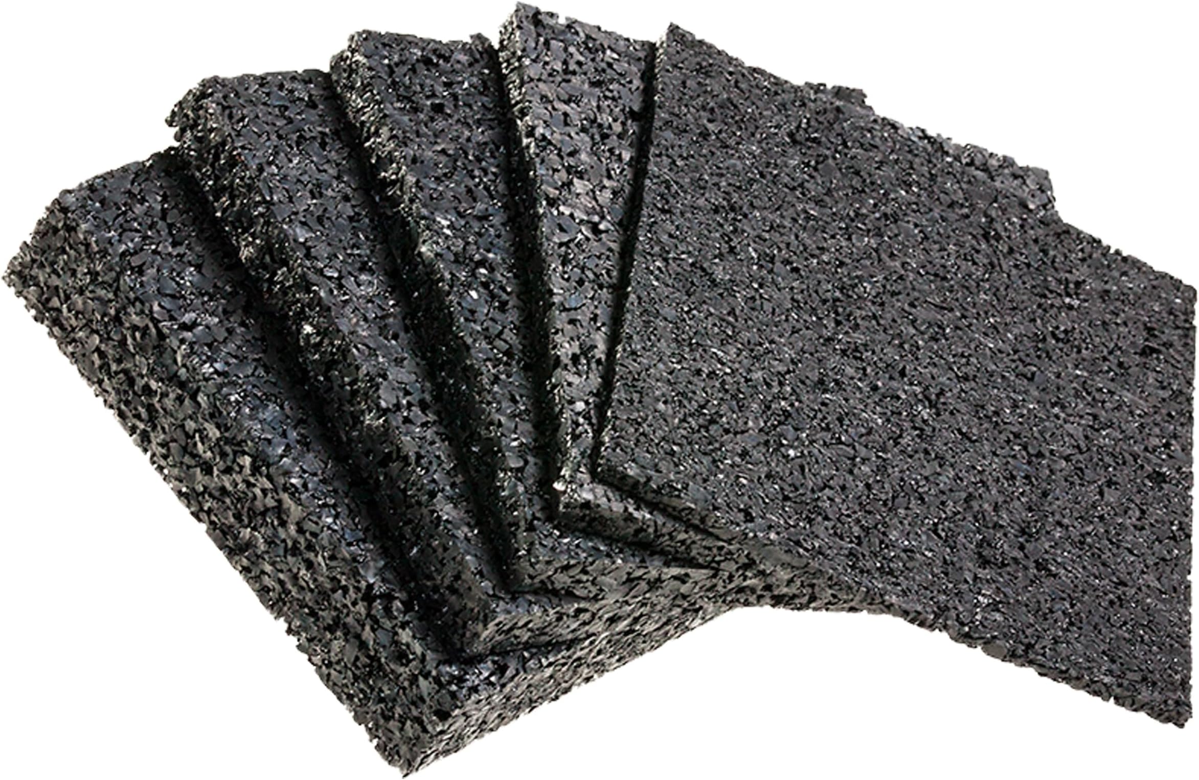 My Plast I 90 x 90 x 6 mm - Pack of 100 I Patio Pads - Water Resistant Rubber Mats for Patio Wood, Heavy Duty Building Protection Mat