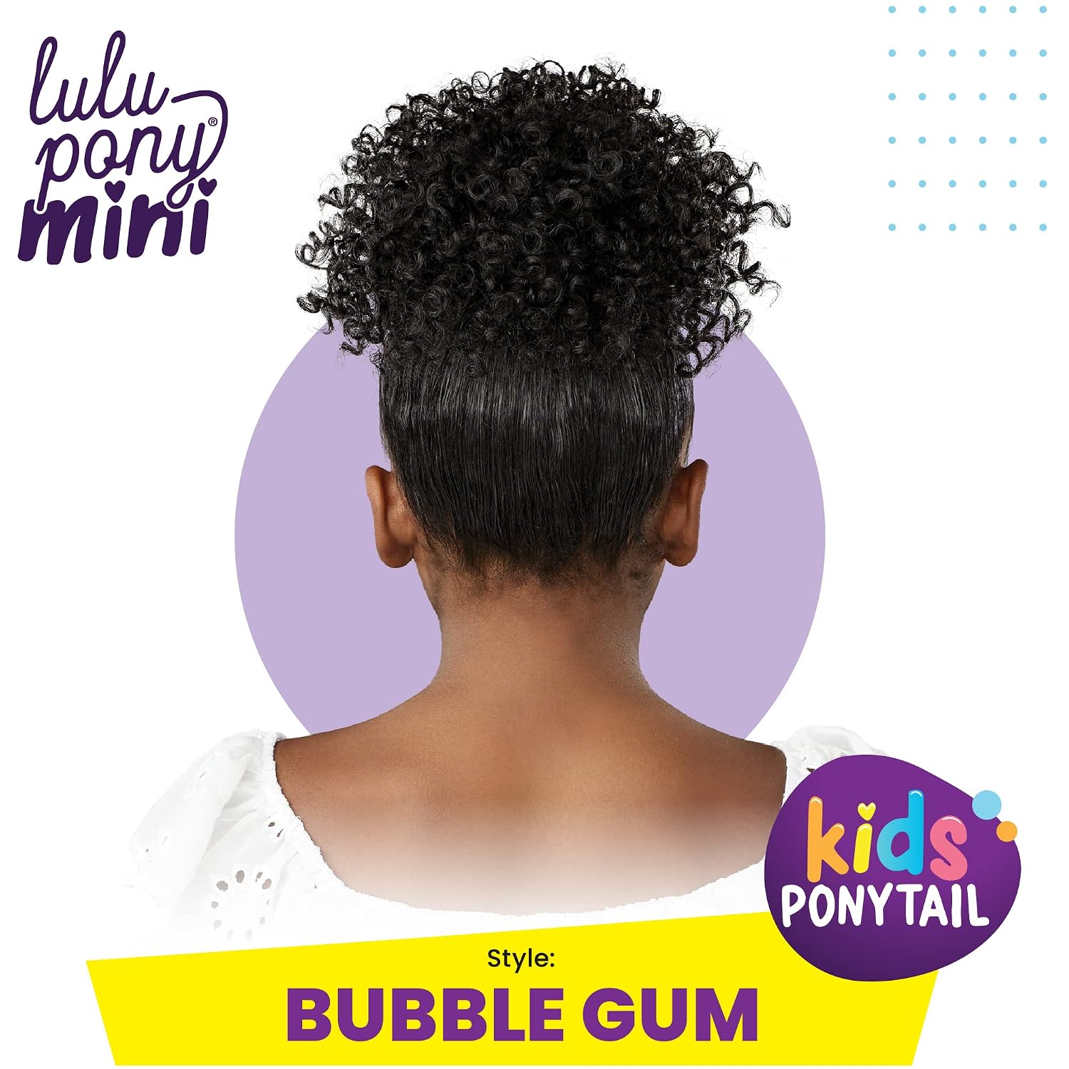 Sensationnel Lulupony mini - bubble gum ponytail drawstring for kids synthetic pony up do wig piece (1 JETBLACK)
