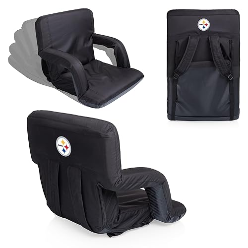 Miniatura 6 de PICNIC TIME NFL Atlanta Falcons Ventura Reclining Stadium Seat with Back Support, Bleacher Seat, Beach Floor Chair
