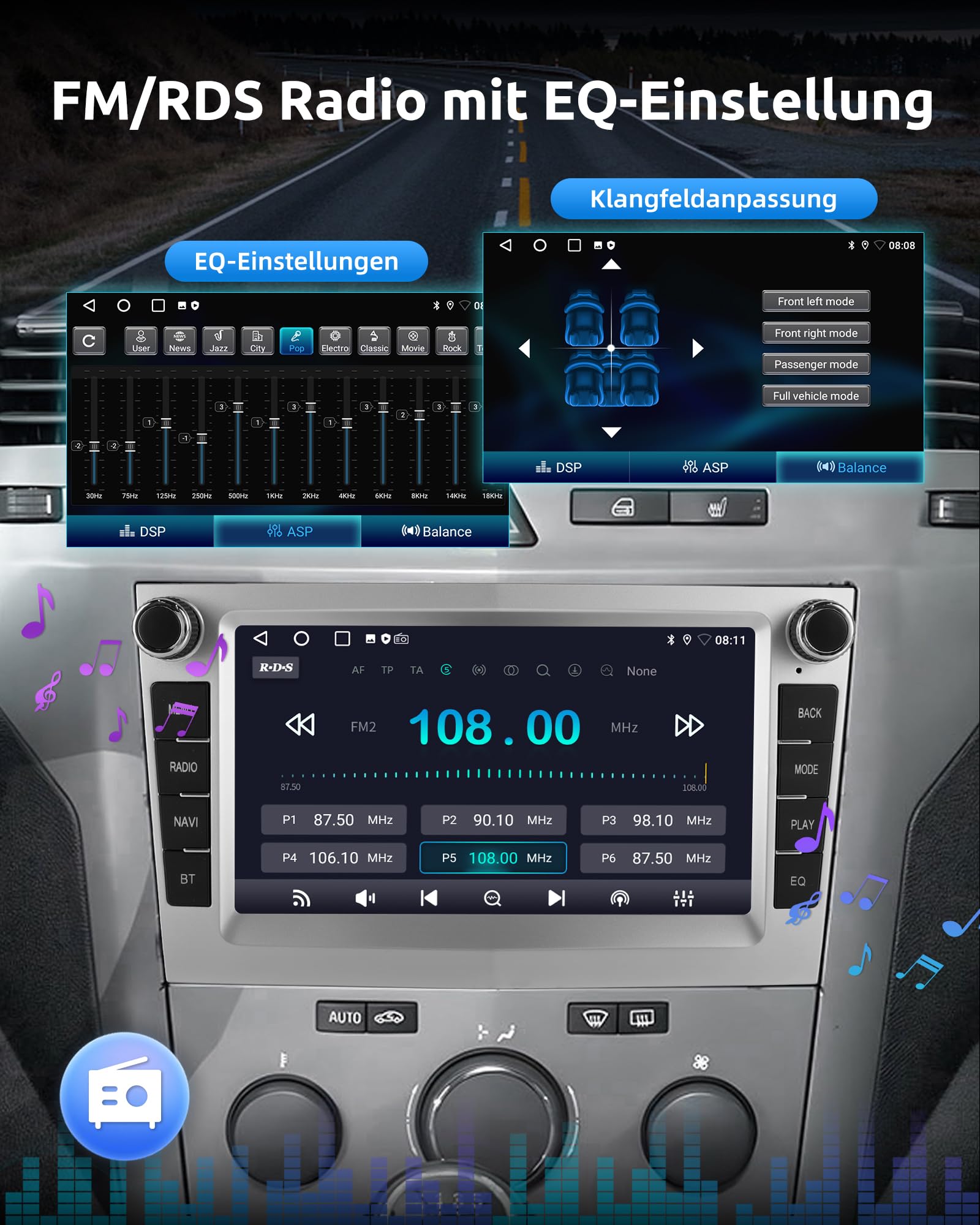 ESSGOO 4+64G Wireless Carplay und Android Auto Autoradio Für Vauxhall Opel Corsa C/D Zafira B Astra G/H Meriva Signum Combo, 7 Zoll Touchscreen Radio mit Bluetooth FM RDS GPS WiFi Silber