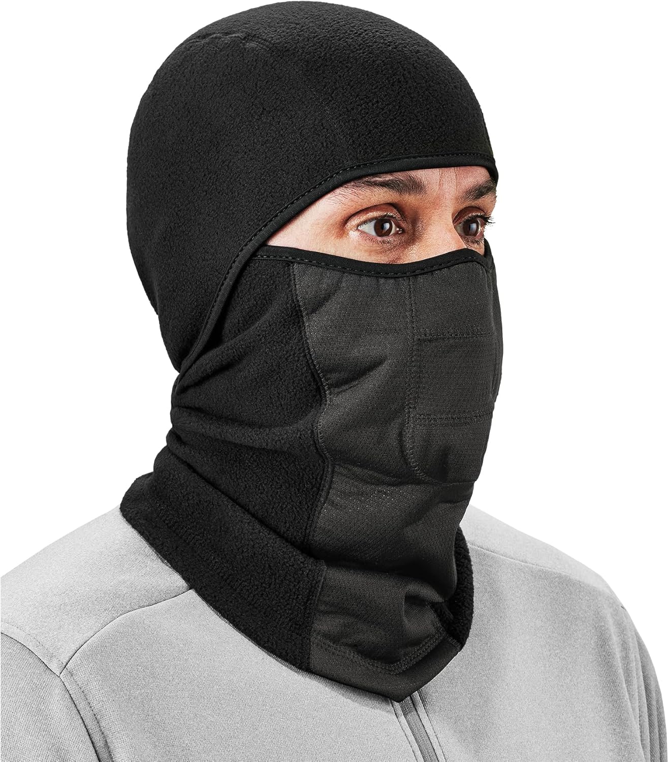 Ergodyne N-Ferno 6823 Balaclava Ski Mask, Wind-Resistant Face Mask, Hinged Design, Each, Black, One Size - Image 7