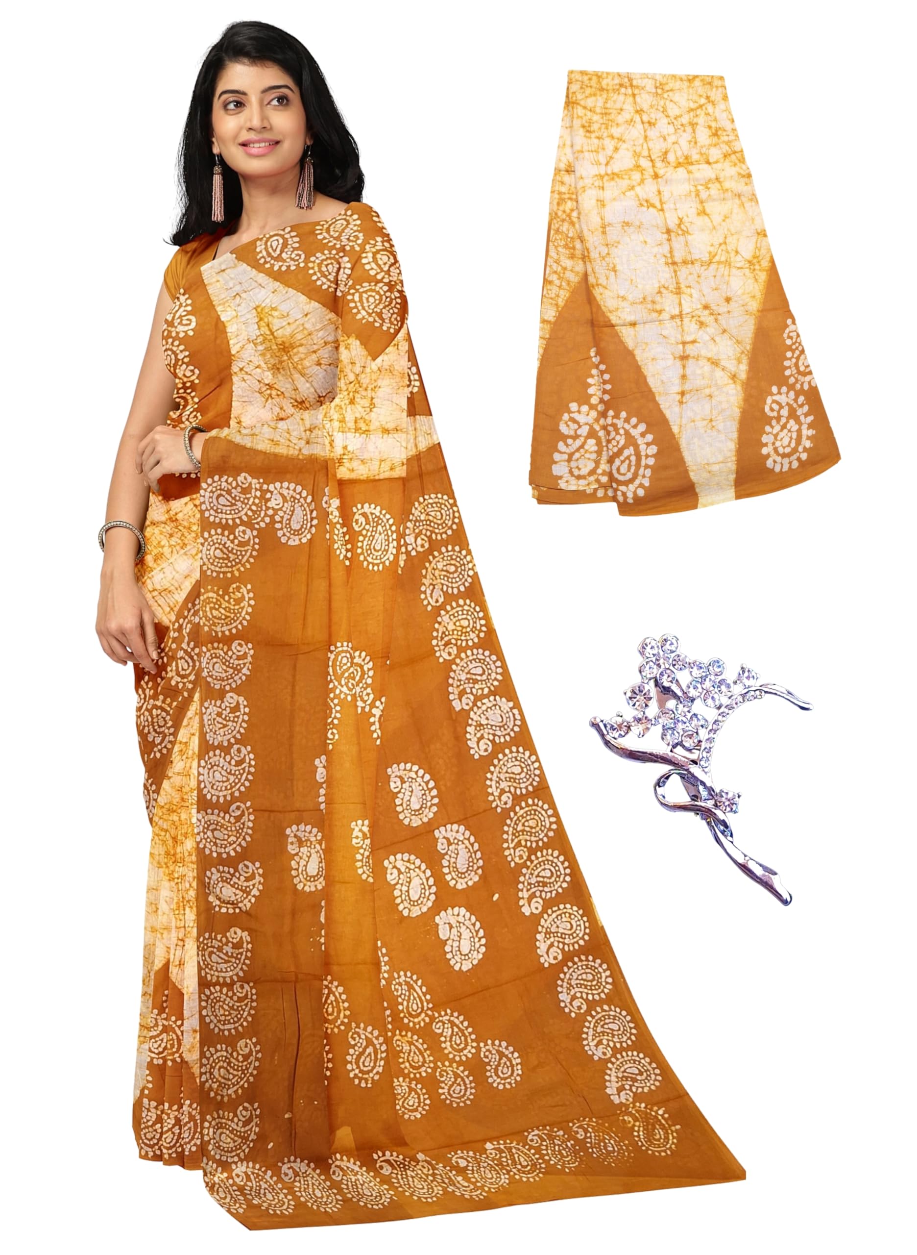 nandavanam Women's Sungudi Cotton Saree | Madurai Cotton Saree | Wax Print Sungadi Cotton Saree for Women - without Blouse-picture-29