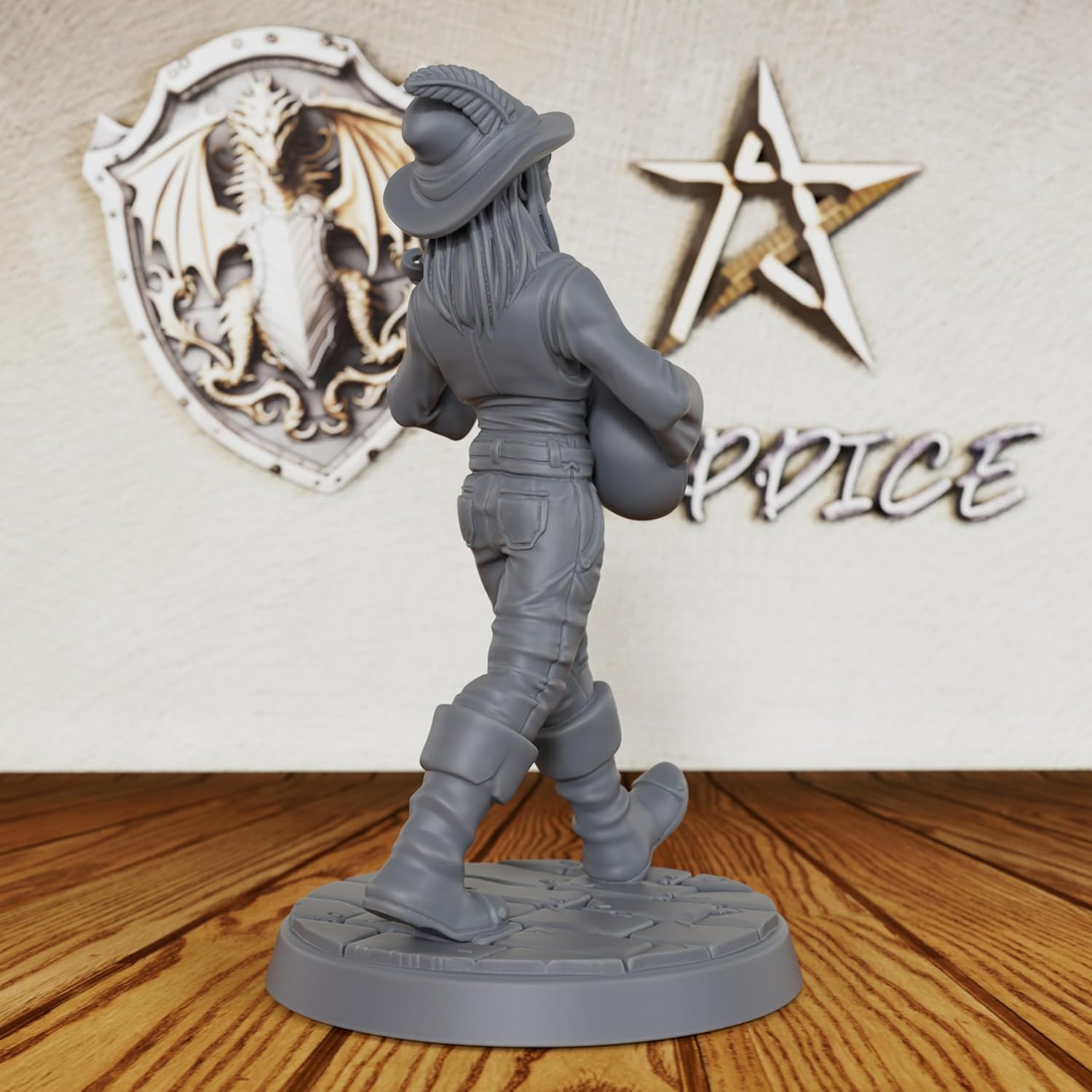 Unpainted Resin Musical Hero Figurine - 28mm Scale TTRPG Character for Dungeon Masters & RPG Gift - Fantasy Miniature for Tabletop RPG Game & DND Miniatures - Bard (AS502)