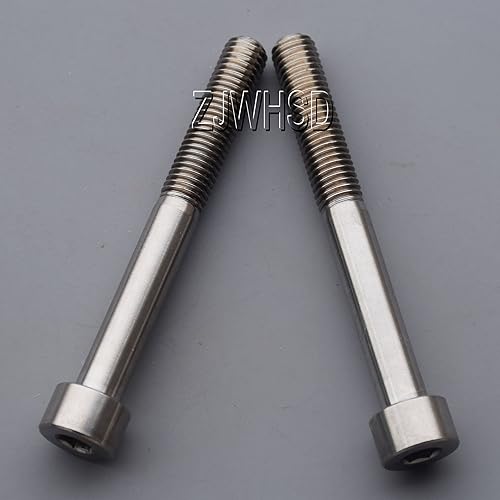 2 unids M7 x 2.362 in titanio Ti Tornillo Tornillo Allen cabeza hexagonalGrado aeroespacial