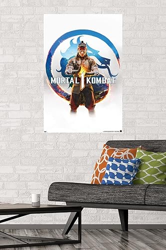 Miniatura 2 de Trends International Mortal Kombat 1 - Póster de pared de arte clave, 22.37 x 34.00 pulgadas, paquete de póster y montaje