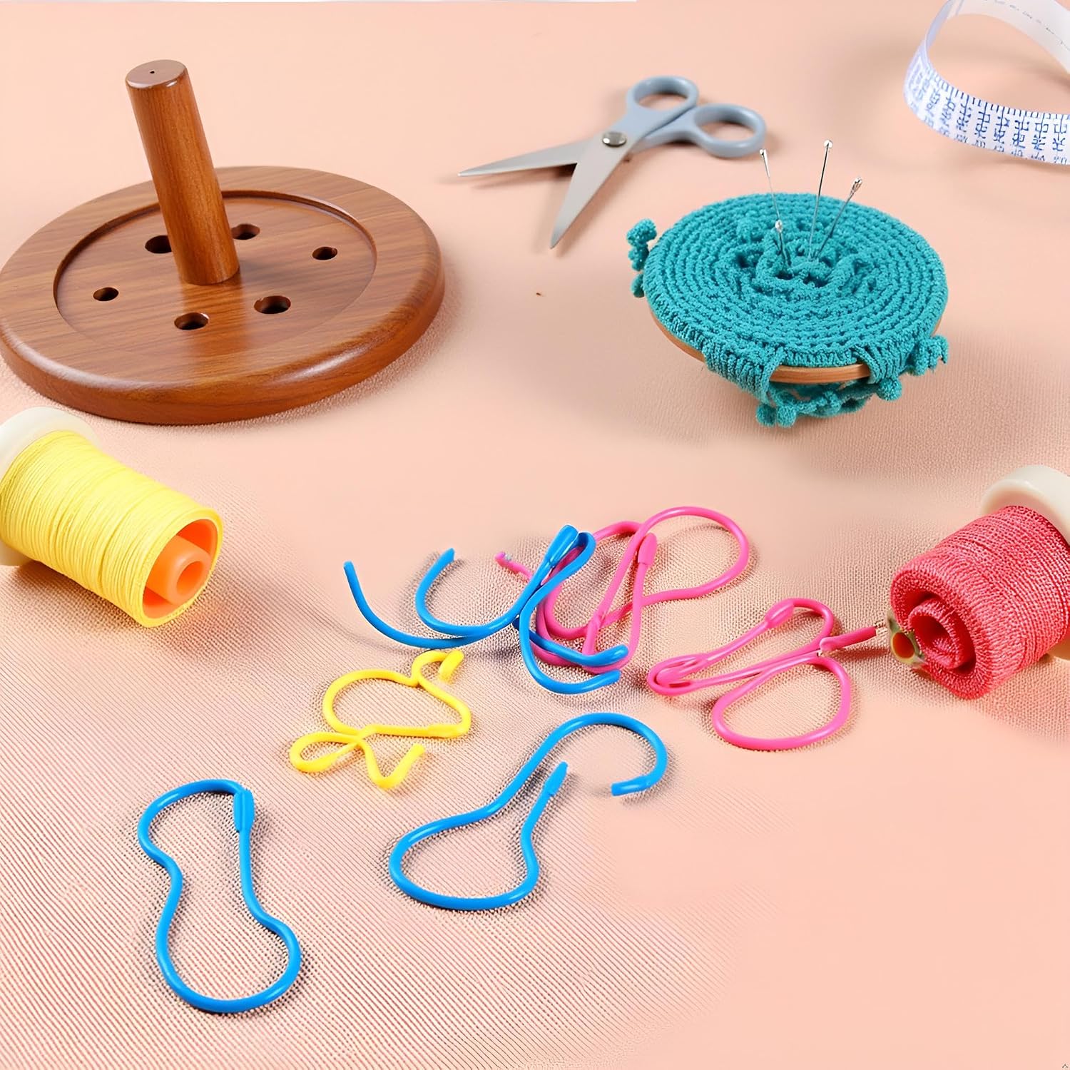 100Pcs Metal Gourd Pins Safety Bulb Pin Pear Shaped Pins for Knitting Stitch Markers, Sewing Clothing DIY Craft Making Safety Pins Sewing Notions and Supplies(Random Color)