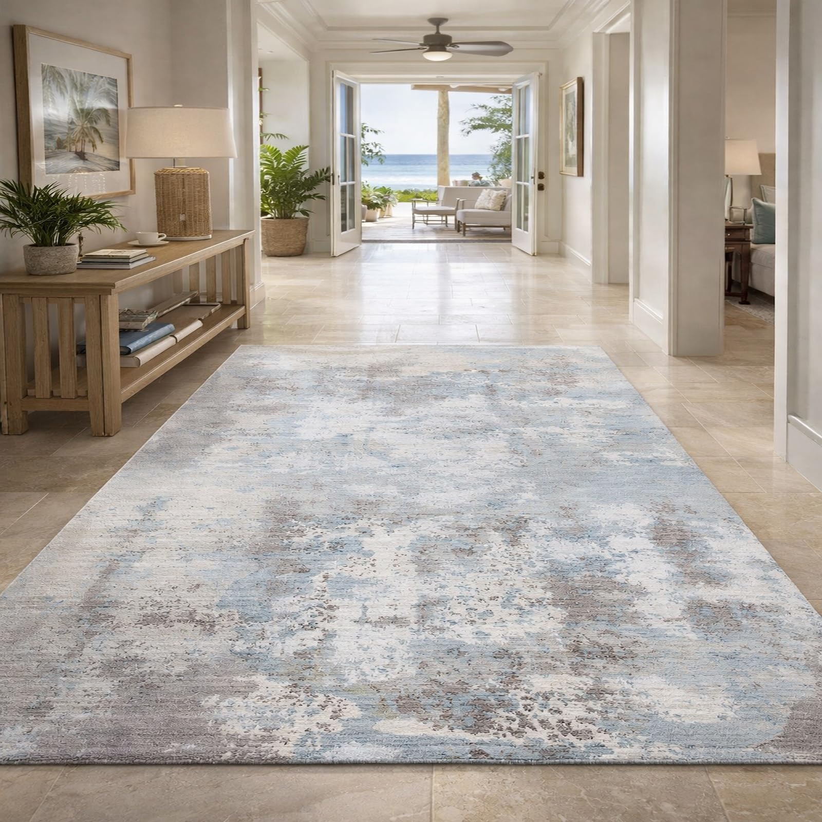 Tapis antidérapant lavable pour en finir avec les taches du salon