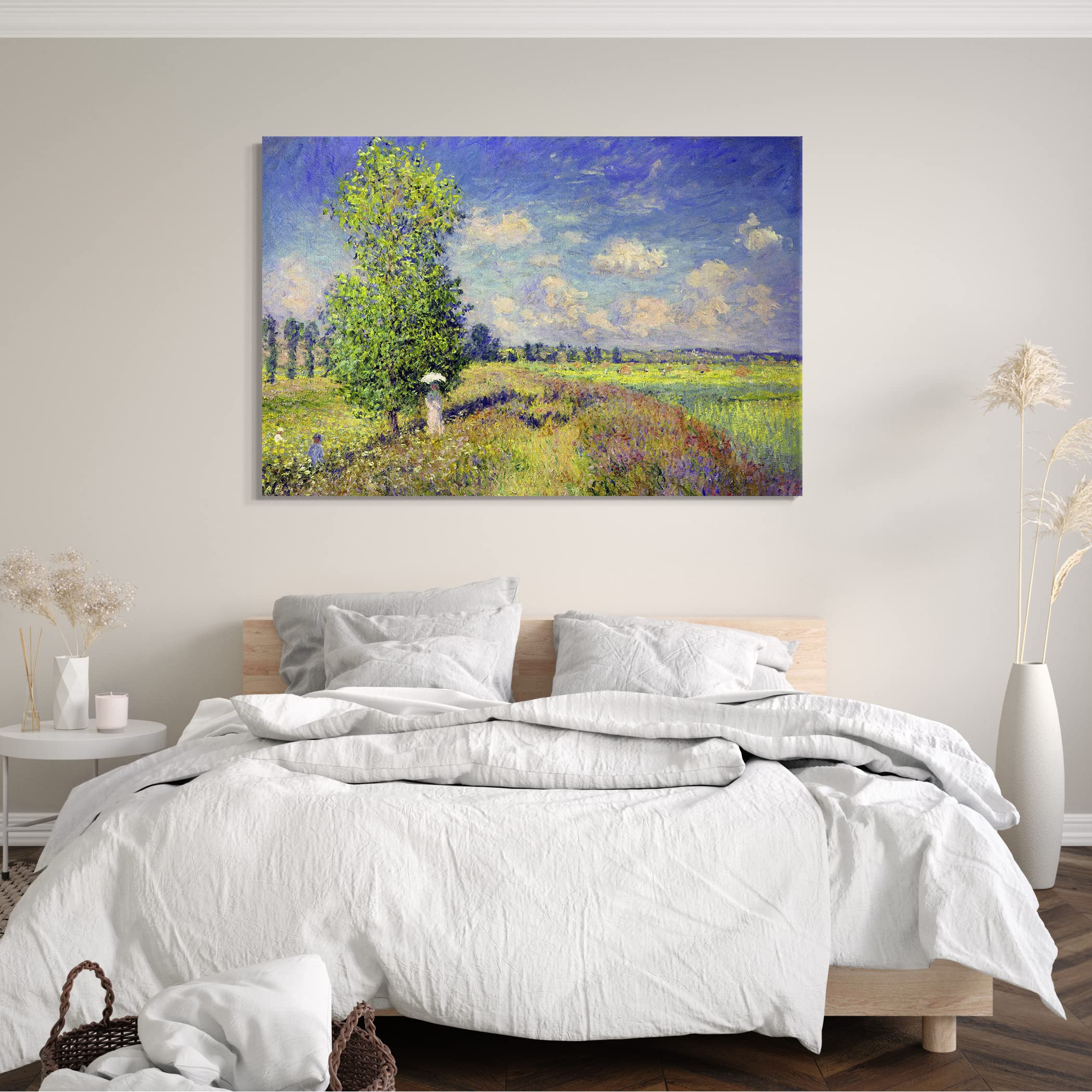 Printed Paintings Impresión sobre Lienzo (100x70cm): Claude Monet - Campo de Amapola en Verano