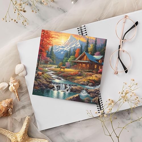 Miniatura 5 de Pintura de paisaje, construcción de bloques de ladrillos, rompecabezas divertidos para Navidad, boda, cumpleaños, día de San Valentín, pareja