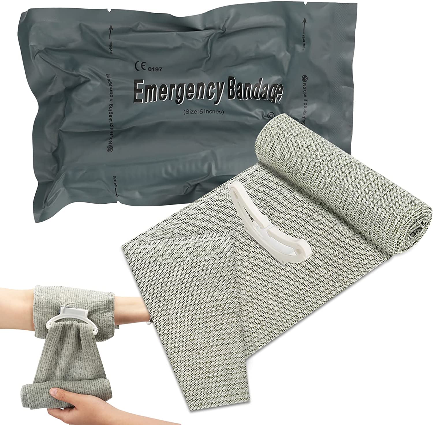 Lot De 2 Bandages Israéliens 4" - Pansement Hémostatique D'Urgence Pour Contrôle Des Saignements