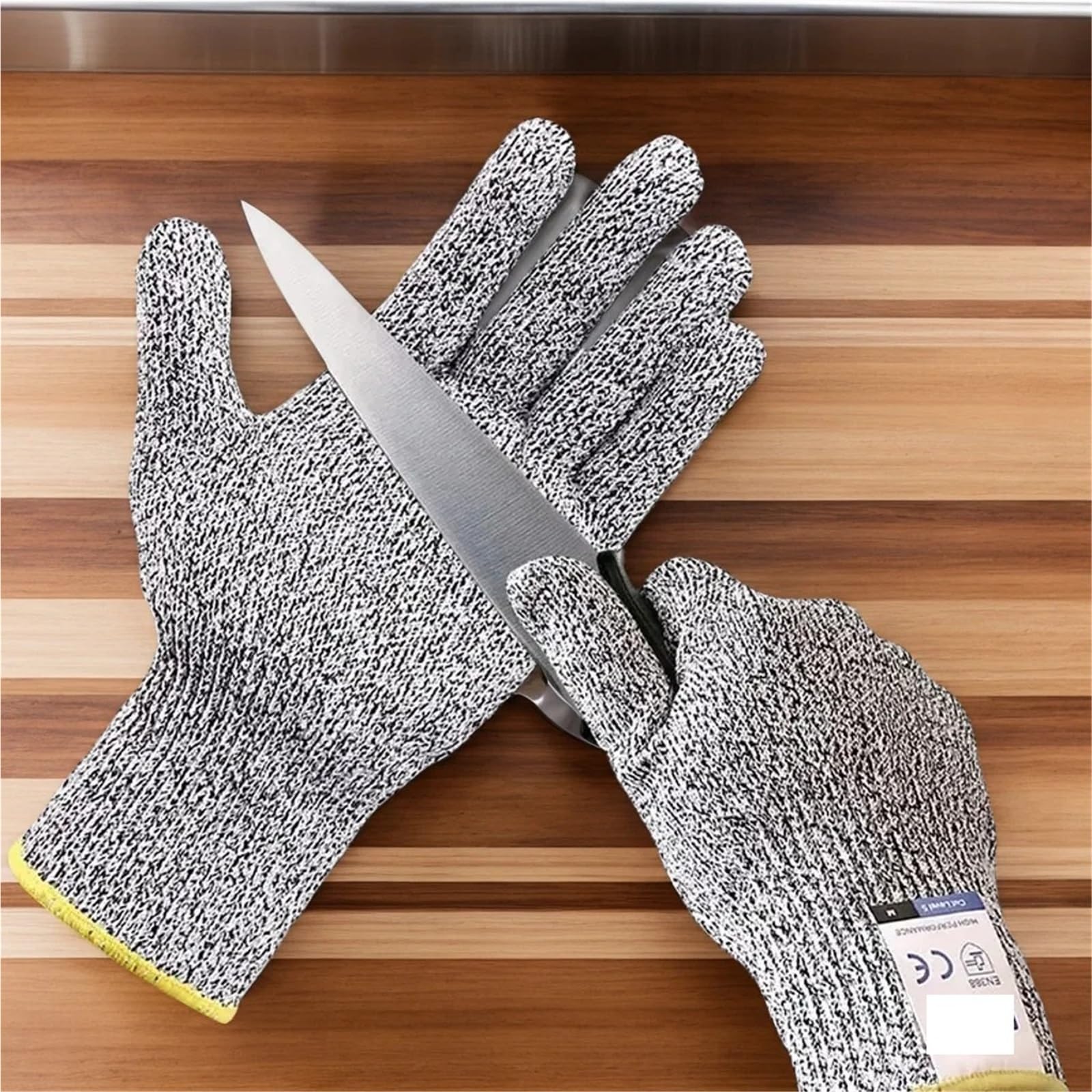 Gants de Travail de sécurité Anti-coupures - Niveau de Protection 5 - Certifiés ANSI EN388(Small)