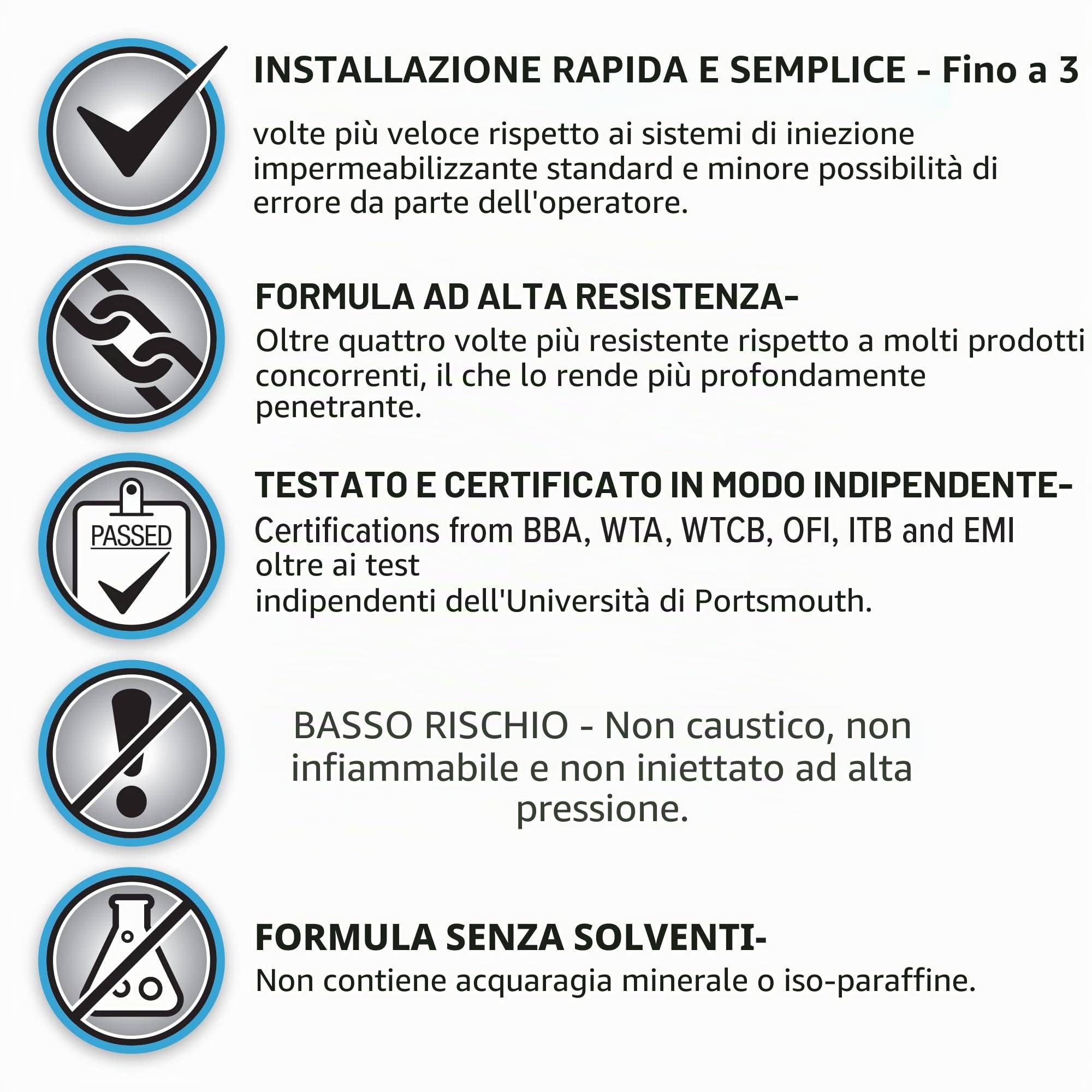 Dryzone Crema antiumidità Kit + Punta + Pistola. Trattamento per risolvere l'umidità di risalita (Copertura di 4,8 metri)