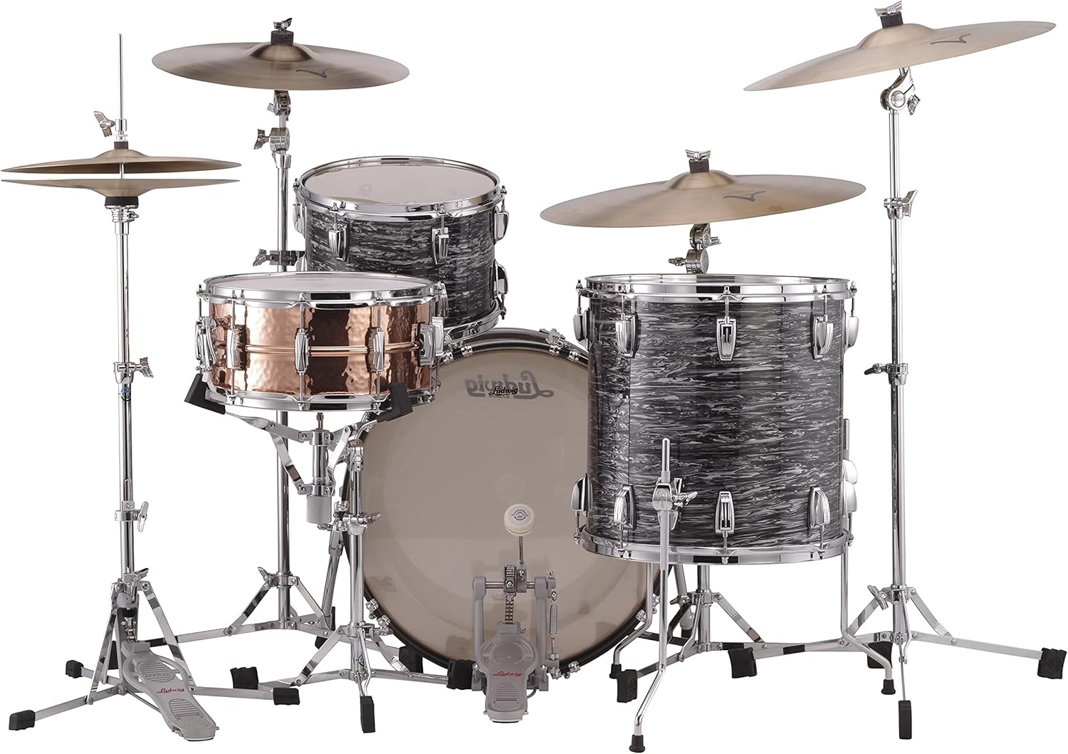 Ludwig Classic Maple Fab 22 Shell Pack - Vintage Black Oyster