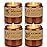 Large 9 oz Scented Candle Gift Set, 10% Essential Oils Soy Wax Candles in Vintage Amber Jars, Aromatherapy 4-Pack - Sandalwood Rose, Lavender - Luxury Holiday Gifts for Women, Organic Soy Wax