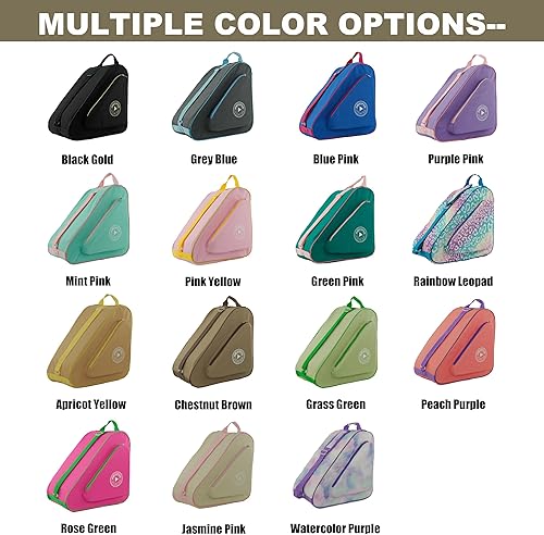 Miniatura 46 de Bolsa de patinaje para patines de hielo, en línea, patines y cuádruples - Niños y adultos Arco iris/Leo