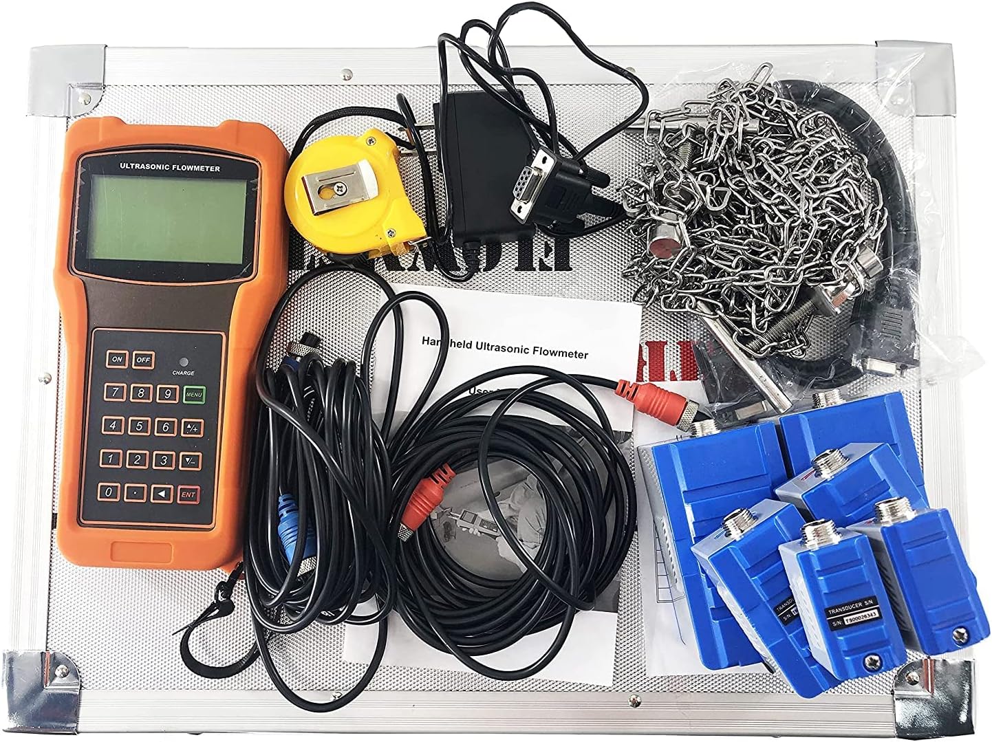 Ultrasonic Flow Meter Flowmeter for Liquid DN25-6000mm with TS-2 TM-1 and TL-1 3 Size Small Medium Large Transducer