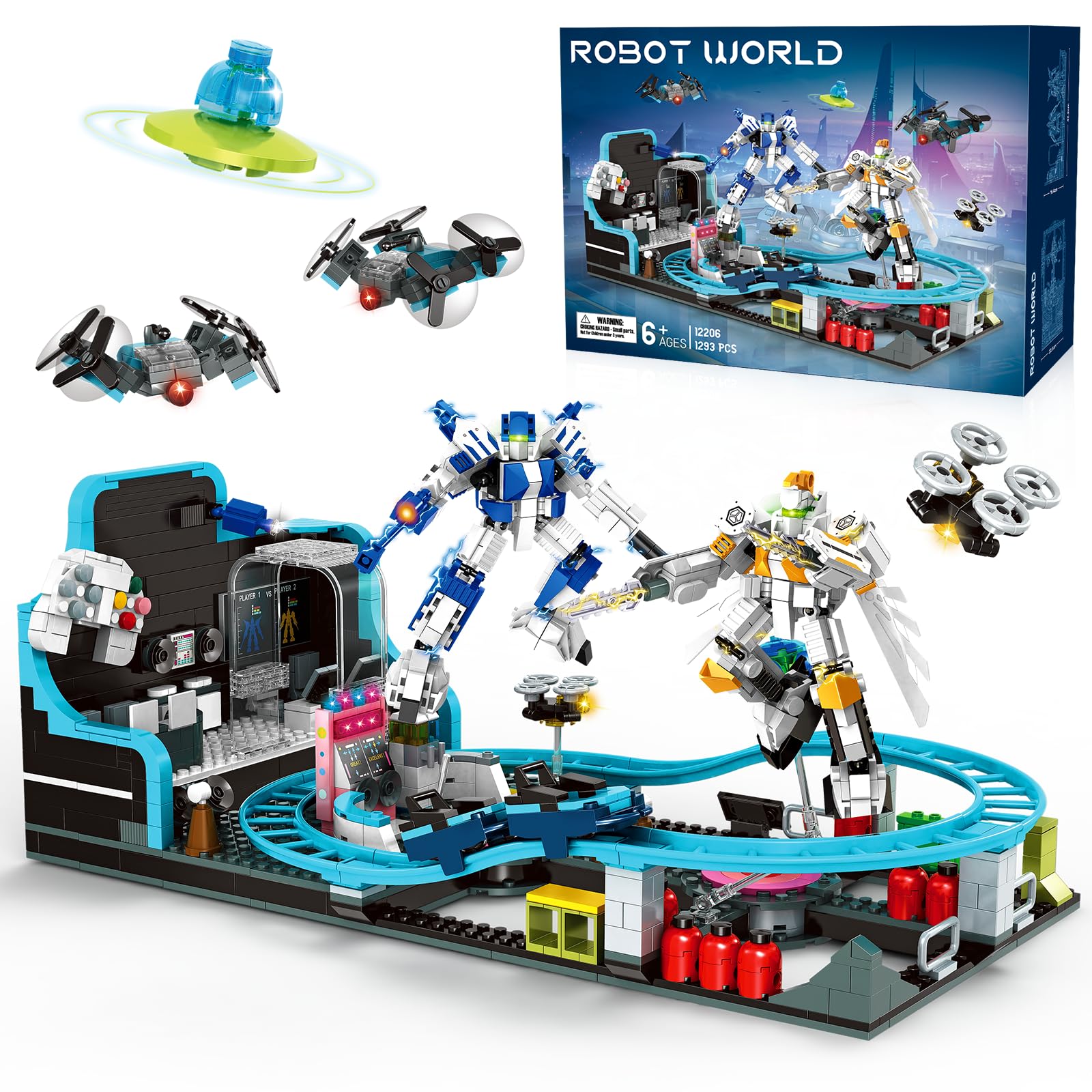 Amazon.com: Rongmeiz Space Roller Coaster Building Toy for Kids 6+
