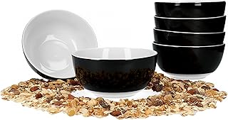 Van Well 6-częściowy zestaw misek do sałatek z serii Vario porcelana – kolor do wyboru, kolor: czarny