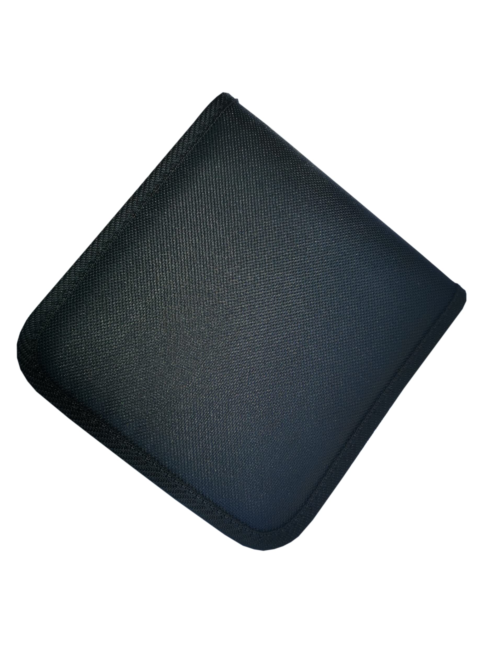 CD-Tasche zur Archivierung von 20 Discs/CD/DVD/Blu-Ray – Menge: 48 Stück – CD Organizer ideal zur Aufbewahrung von Filmen, Videospielen, Musik und Daten, Wallet aus Nylon – Schwarz
