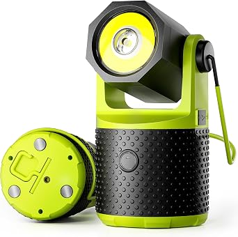 CLAKAP LED Camping Lantern, 3000LM Rechargeable Camping Light with 180 Rotatable Spotlight, Magnetic Base & Hanging Hook, Fast USB-C Phone Charger, Backyard, Barbecue, Reading & Power Outages