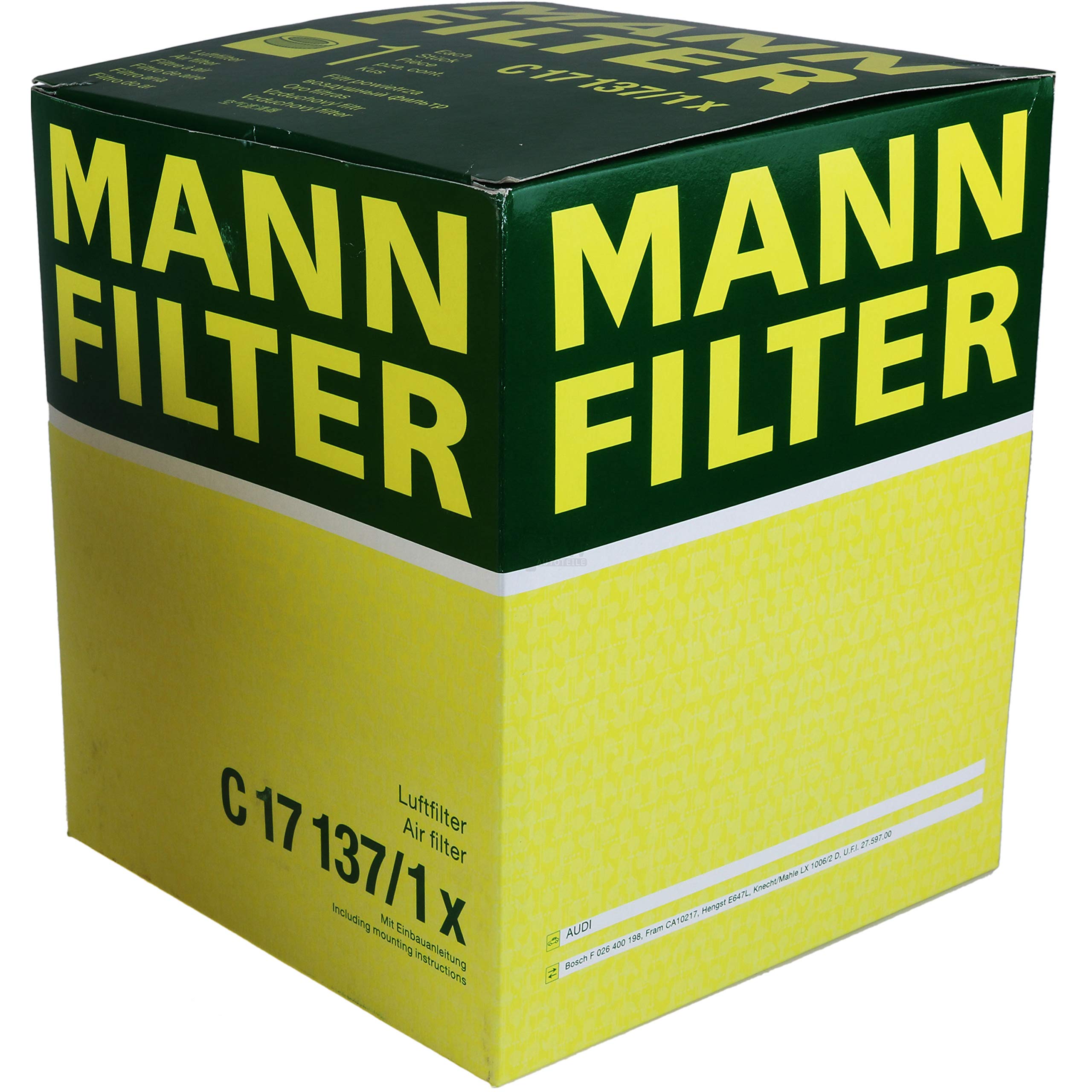 Paquete de inspección Kit de mantenimiento de filtros con filtro de aceite HU 7029 z, filtro de aire C 17 137/1 x, filtro de combustible WK 720/4, filtro de habitáculo CU 3023-2, tornillo de
