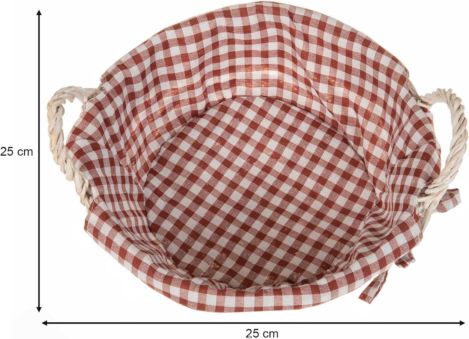 COSKIRA Round Bread Basket,Bread Storage Container,Woven Baskets,Decorative Baskets for Kitchen,Handwoven Fruit Basket,Large Storage Basket (Checks) 1