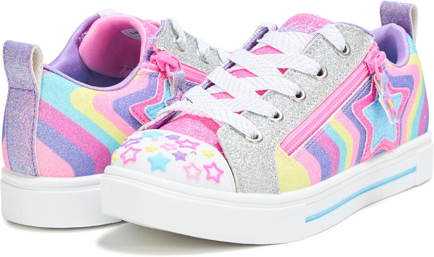 Skechers Girls' Twinkle Sparks-Cosmic Burst Sneakers - Image 3