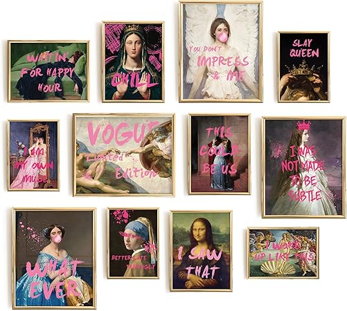 Amazon.com: Set 12 Funny Altered Art Renaissance Painting, Renaissance ...