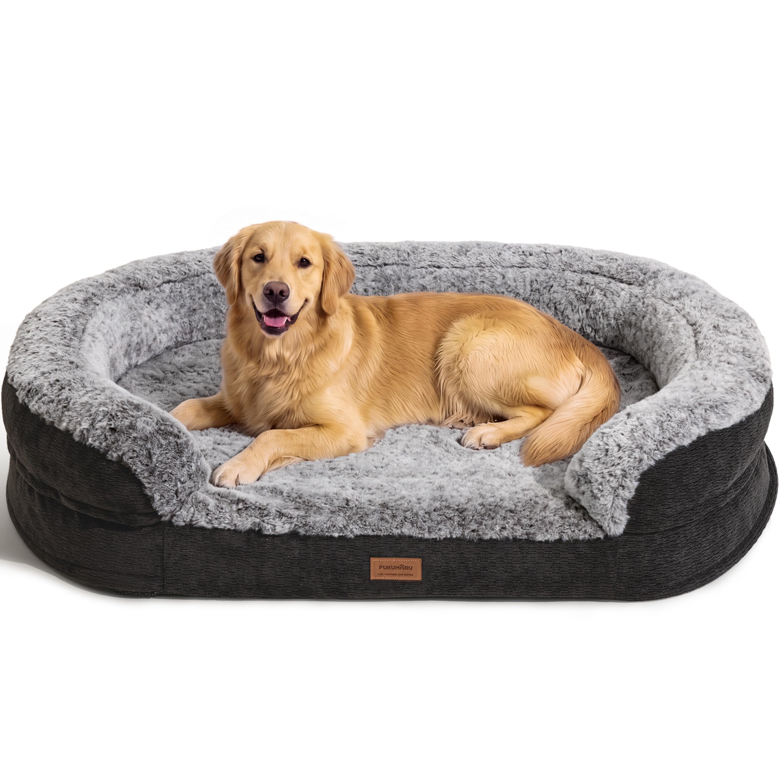 FUKUMARU X-Large Thickened Dog Couch Bed, Orthopedic, Waterproof &amp; Washable