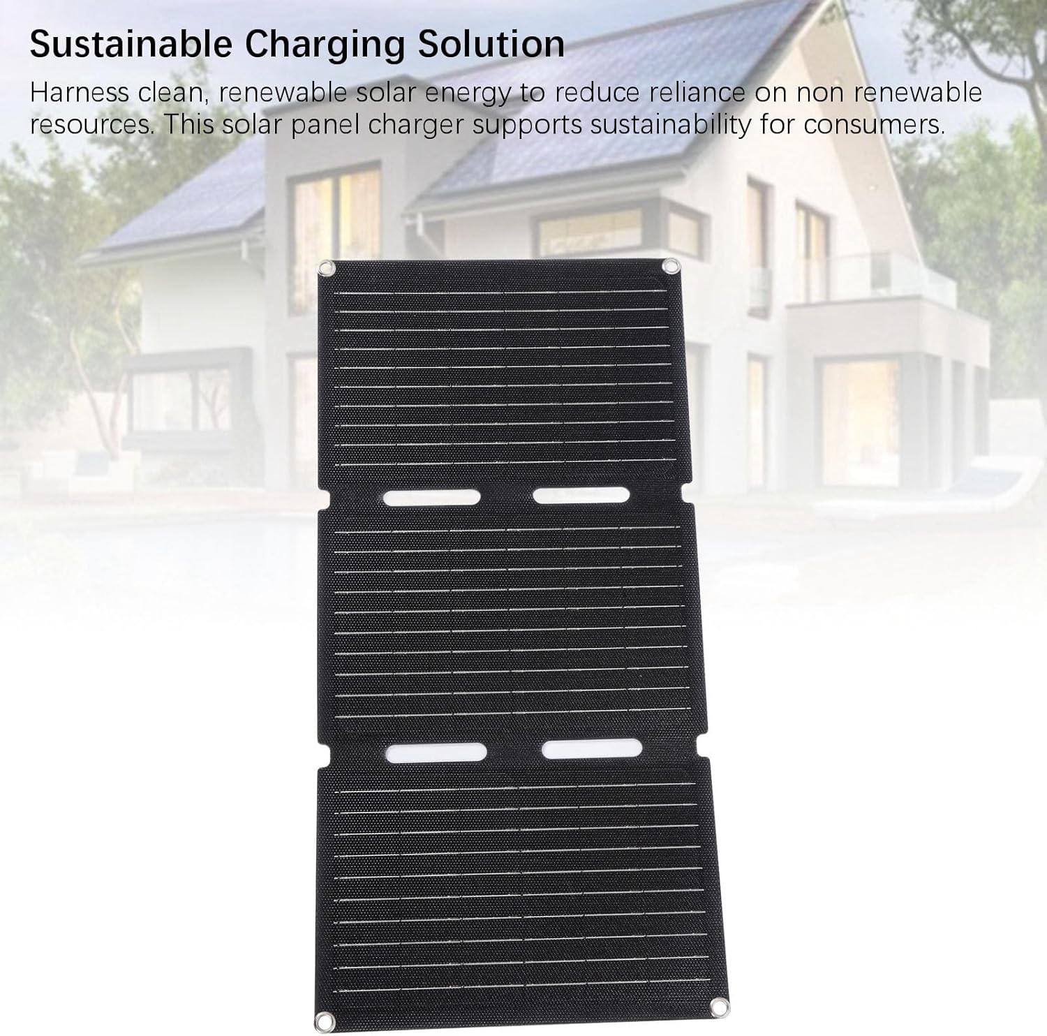 Panel Charger, ETFE Material 22% Efficiency Foldable Portable Solar Charger with 12V 2.5A Output, for Phones Tablets Camping Hiking Travel