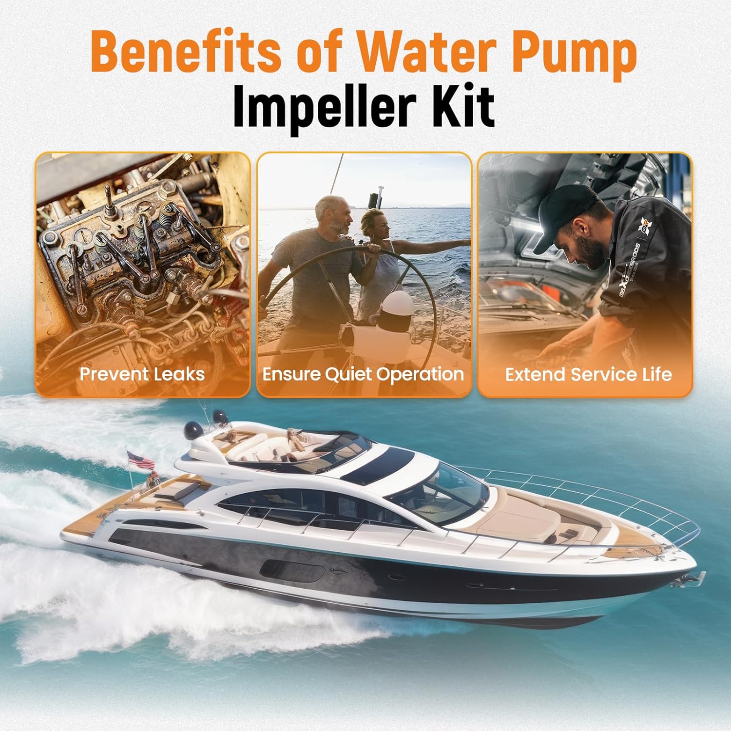 maXpeedingrods 6CE-W0078-01 Water Pump Impeller Repair Kit for Yamaha 225hp 250hp 300hp 4.2L 2010 & UP Outboards Replacement 6CE-W0078-00-00