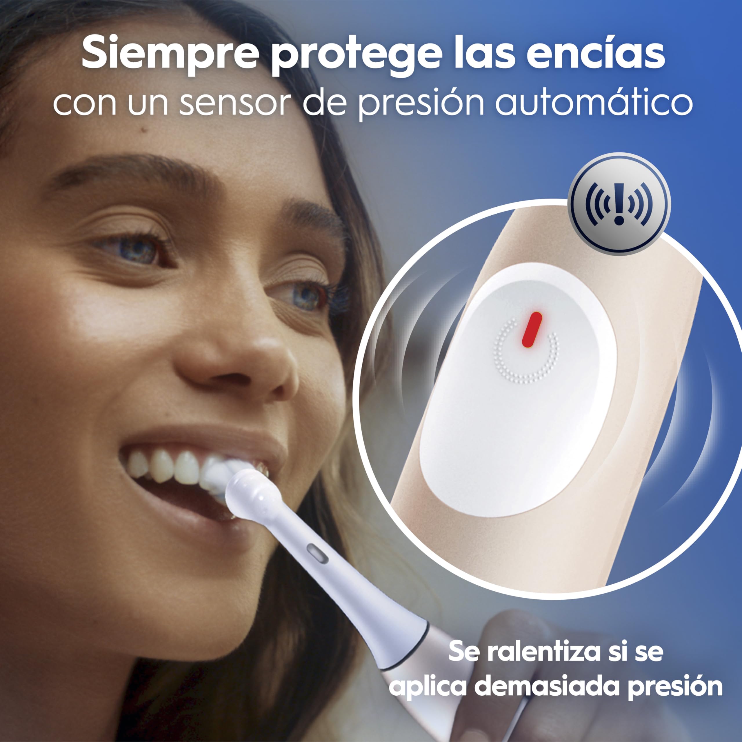 Oral-B iO 2 Cepillo de Dientes Eléctrico, 1 Cabezal, Rosa Suave - Cepillo Dental con 3 Modos de Cepillado, Sensor de Presión, Temporizador, Estuche de Viaje, Portarrecambios, Batería de Larga Duración