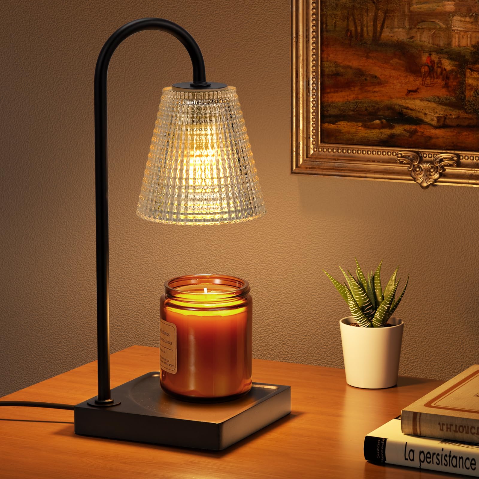 Black Candle Warmer Lamp with TimerElectric Candle Lamp