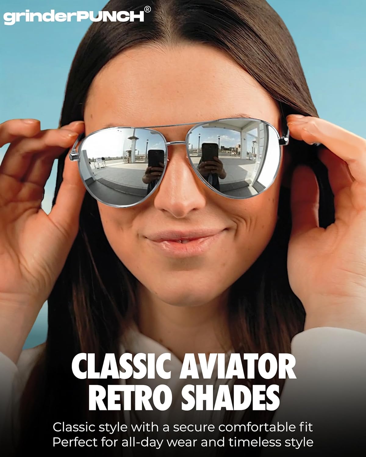 grinderPUNCH - Big XL Wide Frame Extra Large Aviator Sunglasses Oversized 148mm - Image 6