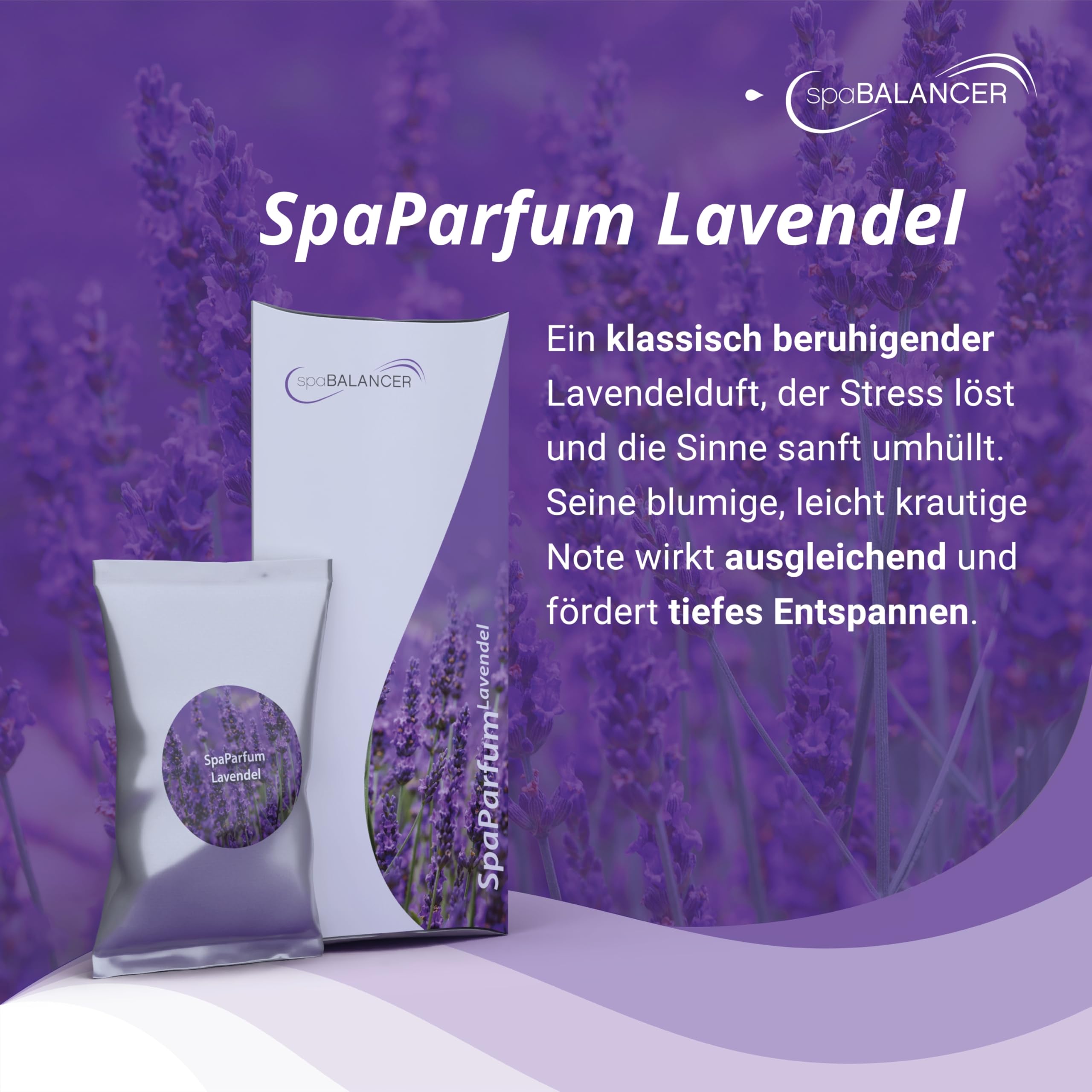 SpaBalancer SpaParfum Lavendel – Whirlpool Duft mit beruhigendem Lavendel Aroma – Spa Parfum für Whirlpool, Jacuzzi & Hot Tub – langanhaltender Whirlpool Duft ohne Alkohol – bis zu 8 Wochen