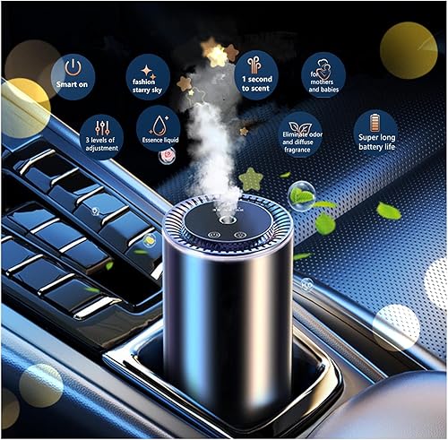 Miniatura 10 de Ambientadores inteligentes para automóvil, recargable, nueva experiencia de atomización, humidificador de perfume, cielo estrellado de moda,