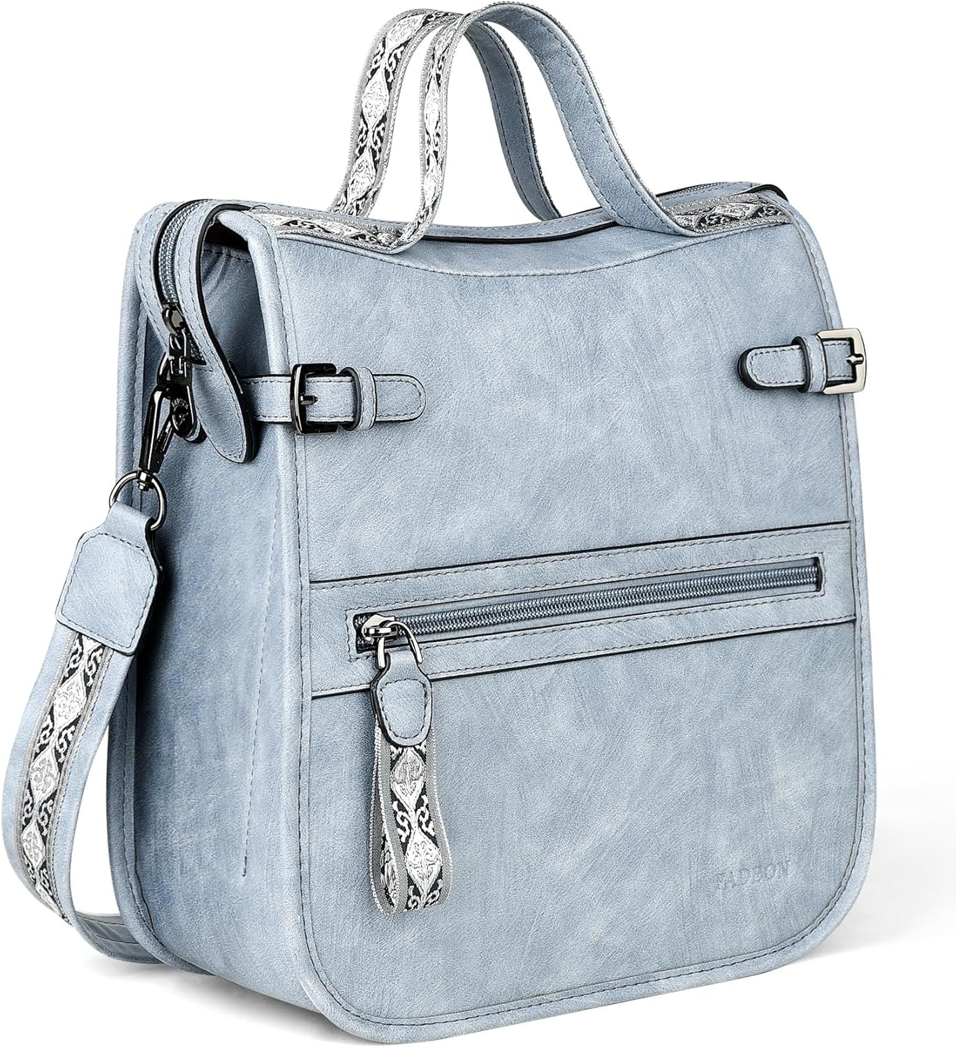 FADEON Crossbody Bags Purses for Women Designer Cross Body Shoulder Bag Purse PU Leather Top Handle Handbag Wide Strap - Image 9