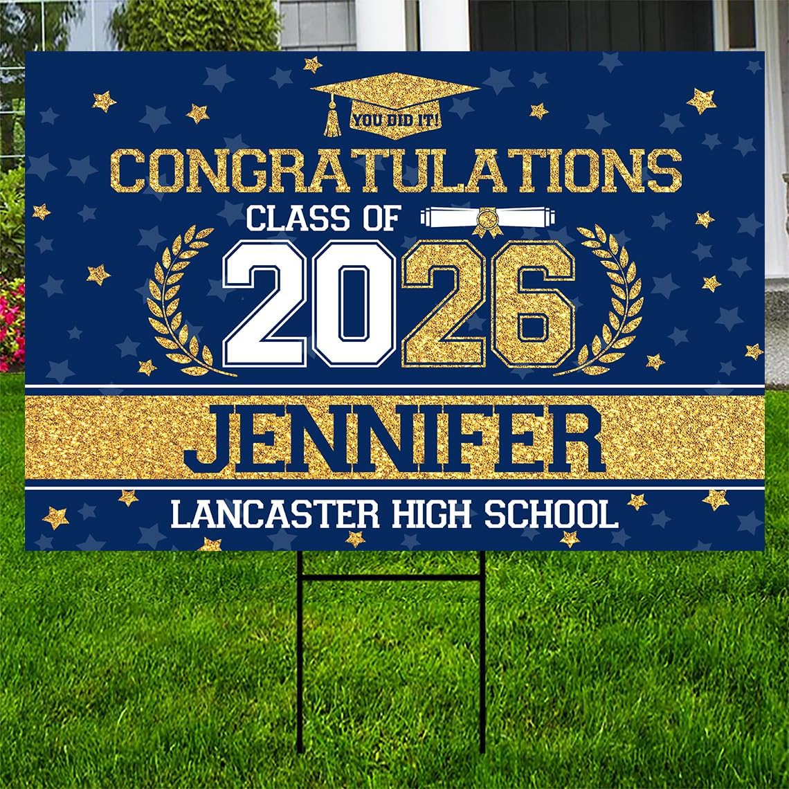 Personalized Graduation Yard Signs 2026, Senior Class Of 2026 Yard Sign, 2026 Graduation Decorations Lawn Sign, Graduate 2026 Yard Signs, High School Graduation, College Graduation, Congrats! #8