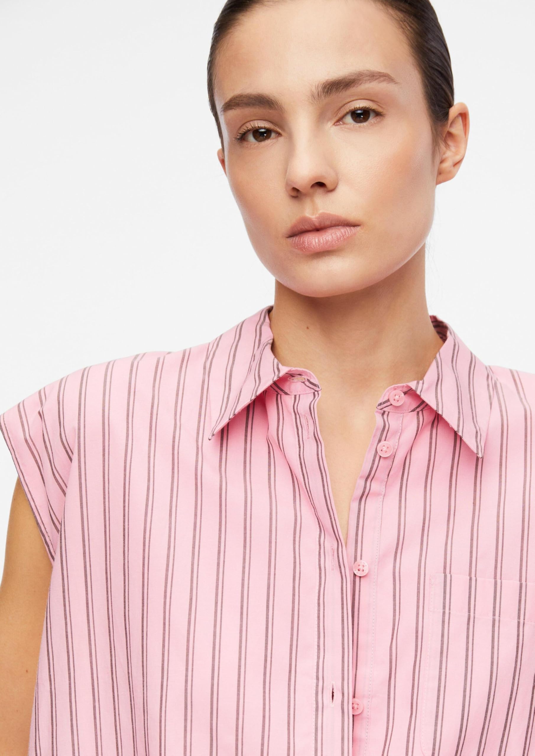 Comma Ärmellose Bluse mit Ballon-Saum