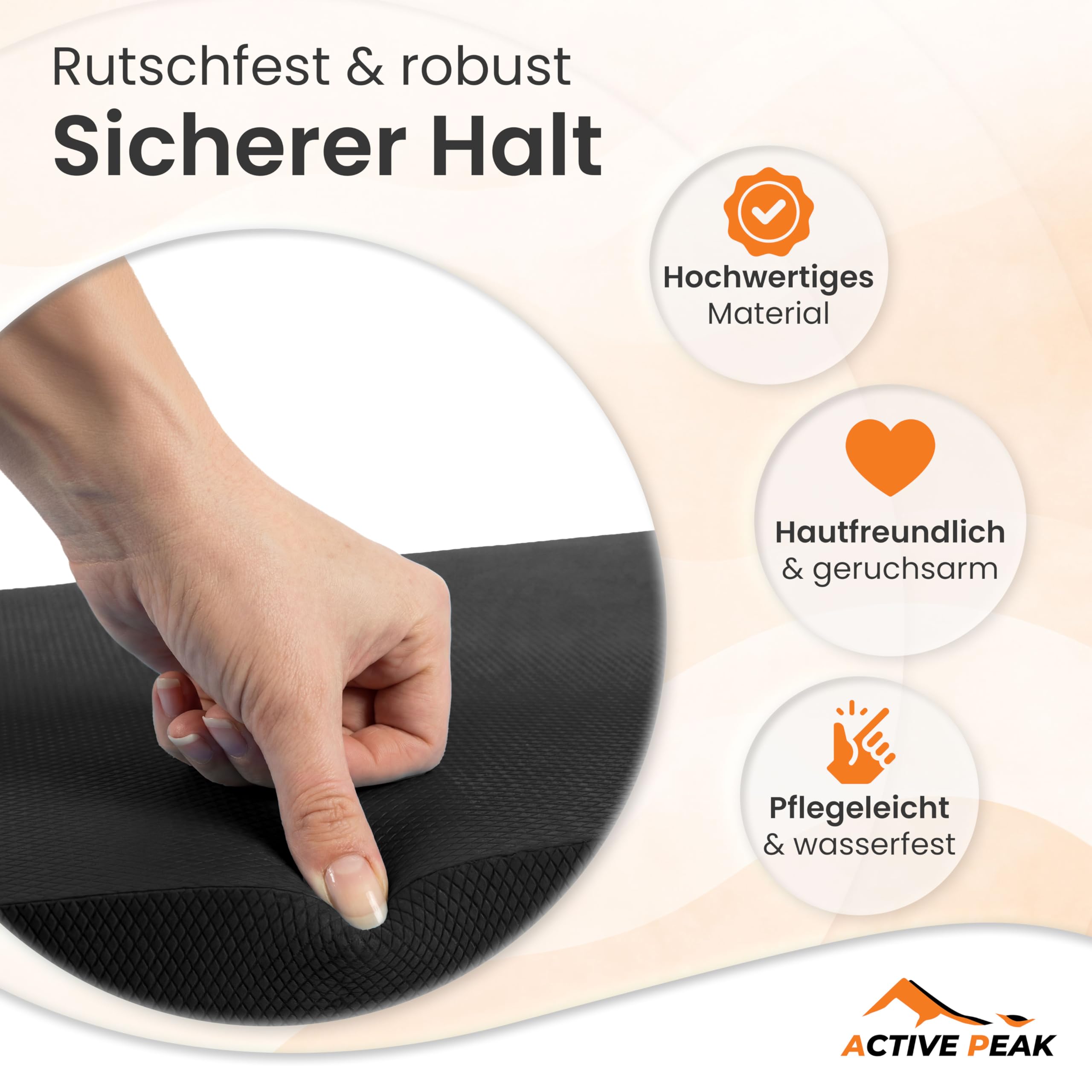 Premium Balance Pad XXL Gleichgewichtskissen für Balance- & Stabilitätstraining, Ideal für Yoga, Pilates & Core-Training Physiotherapie- & Fitnesskissen 41x34 cm