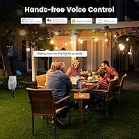 Vista 4 de SURAIELEC Zigbee - Temporizador de estaca de alimentación para exteriores impermeable, tira de alimentación de 6 tomas resistente a la intemperie