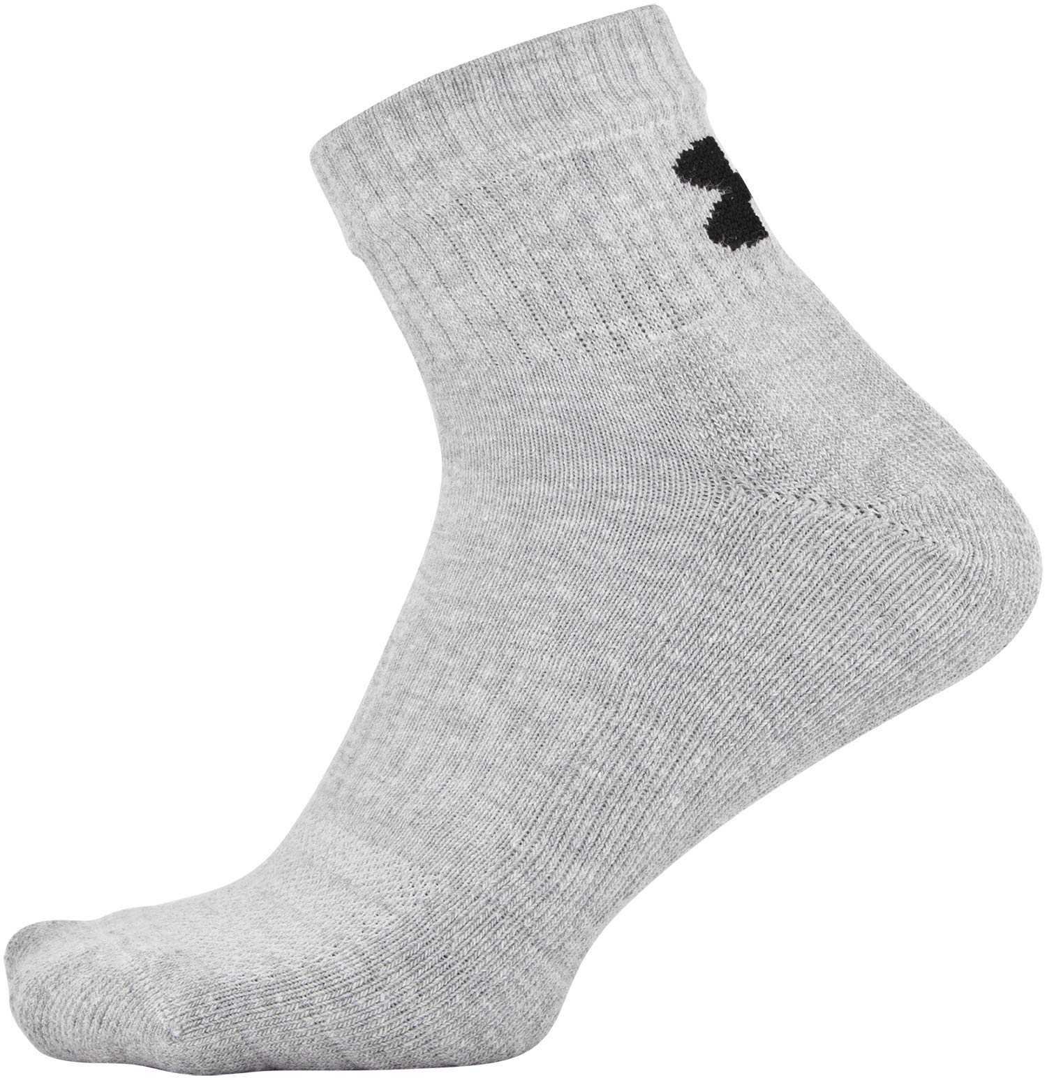 Under Armour Damskie skarpety bawełniane, kilka par skarpet (zestaw 6 szt.), True Grey Heather 2 (6 par), Large