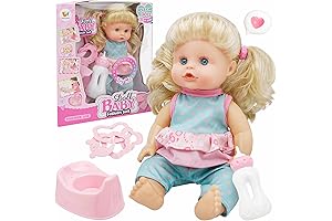 Interactive Chatty Baby Doll, Educational Toy with Sounds, Accessories and Hair, Perfect for Imaginative Play