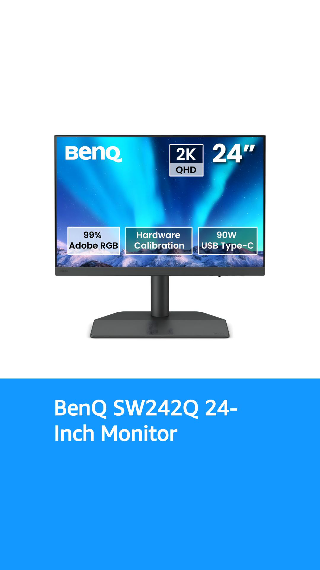 BenQ SW242Q Professional Photographer Monitor with Color Accuracy