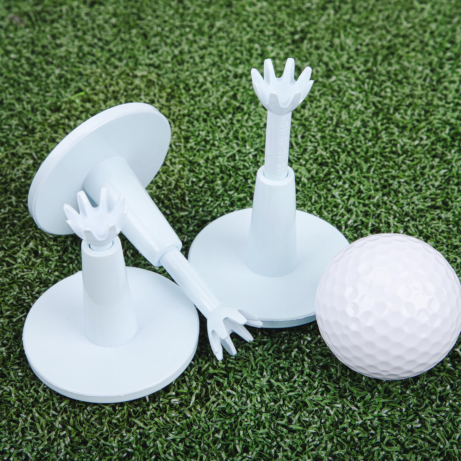 Aliennana Verstellbare, bruchsichere Golftees aus Gummi für Fahrplatz und Simulator – unverzichtbares Golfzubehör für den Innen- und Außenbereich