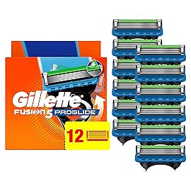 Gillette ProGlide Razor Refills for Men, 12 Razor Blade Refills